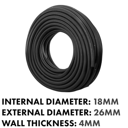 Rubber 18mm Braided Fuel, Oil Hose SAE J30 R6