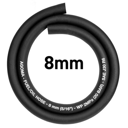 Rubber 8mm Braided Fuel, Oil Hose SAE J30 R6 - Best4Trade-Retail Tech Hose & Fittings