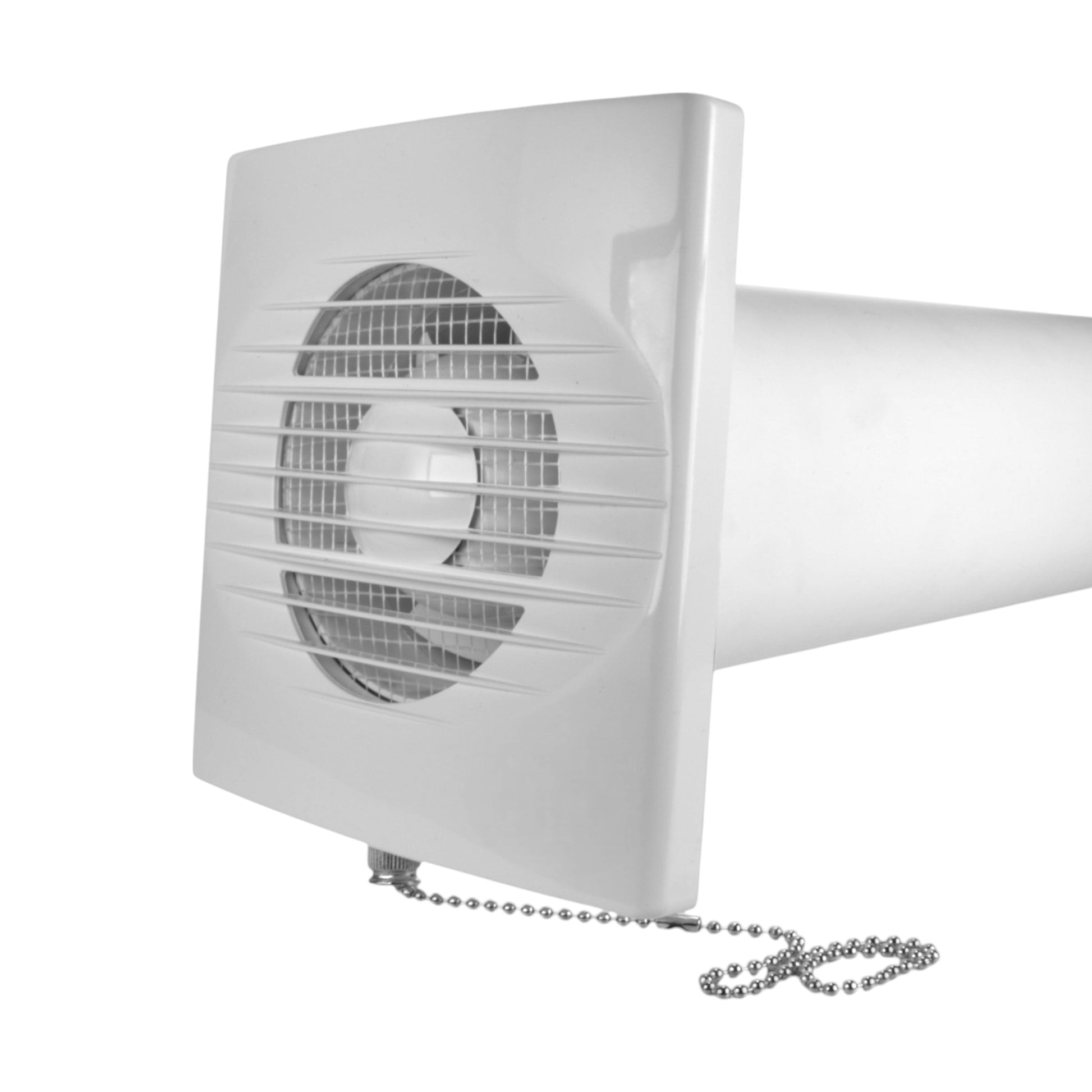 Through Wall Ventilation Kit RICO Pull-Cord Switch Fan with White External Vent - Best4Trade-Retail OTHER