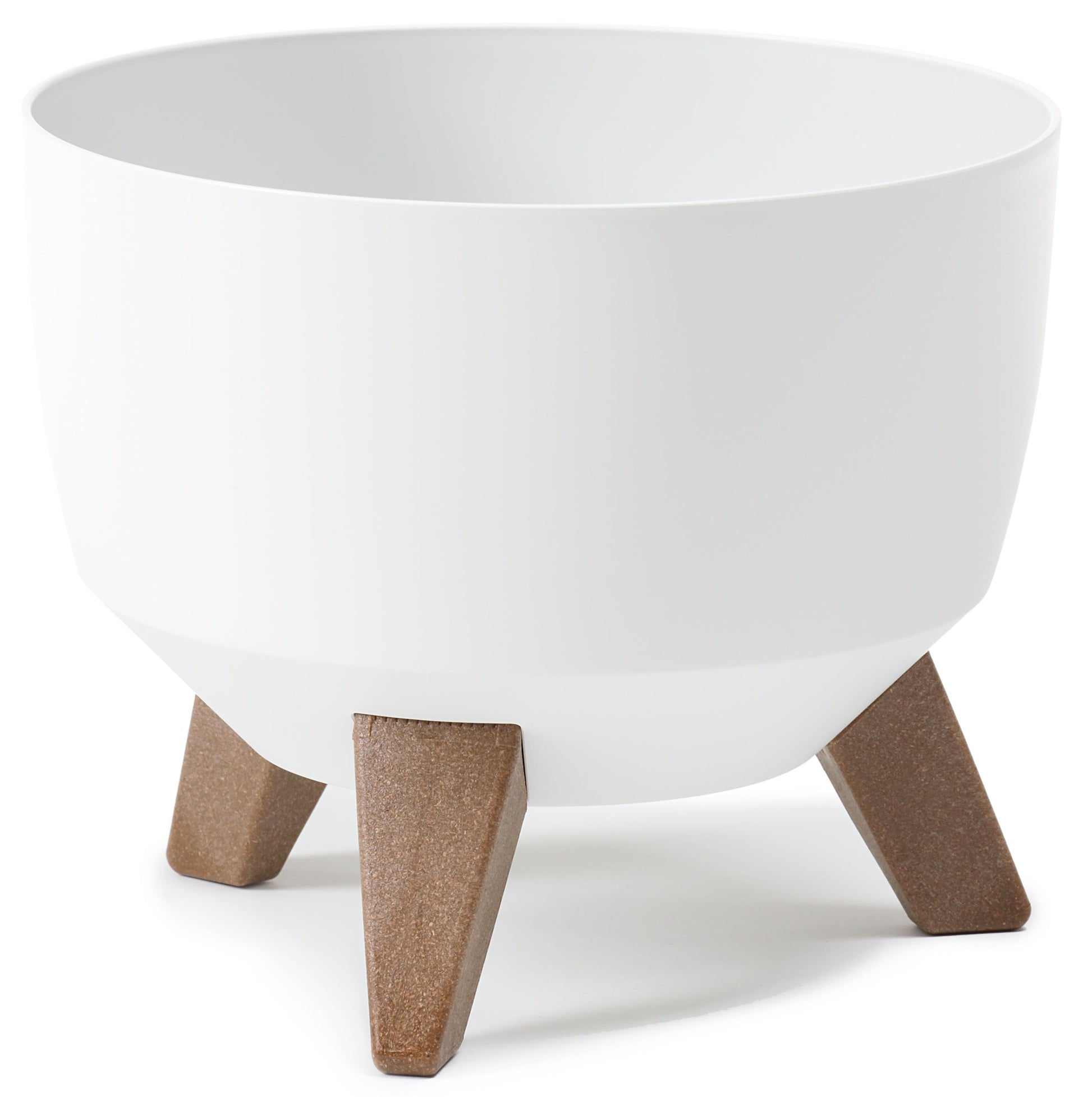 Roma Bowl Pot with Legs, Insert and Hole with Plug 330mm White - Best4Trade-Retail Planting