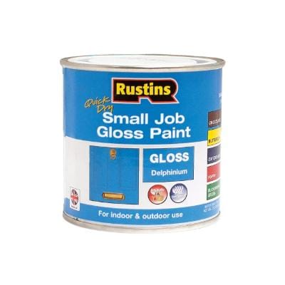 Rustins Quick Dry Small Job Satin Paint - Delphinium x 250ml - Rustins