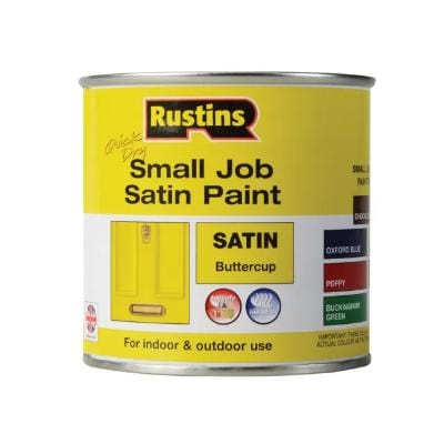 Rustins Quick Dry Small Job Satin Paint - Buttercup x 250ml - Rustins