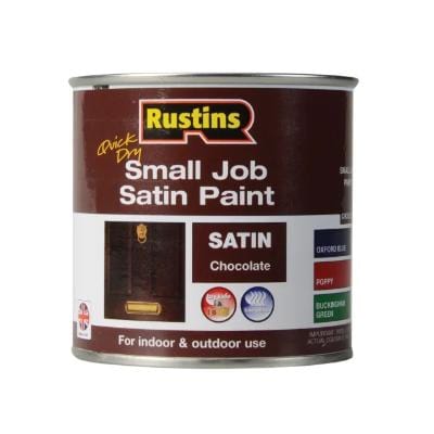 Rustins Quick Dry Small Job Satin Paint - Chocolate x 250ml - Rustins