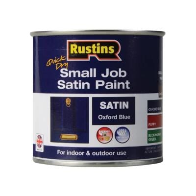 Rustins Quick Dry Small Job Satin Paint - Oxford Blue x 250ml - Rustins