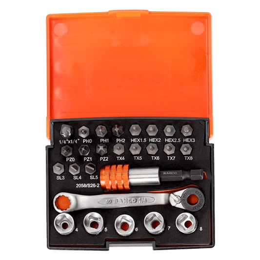 Ratchet Socket Set - 26 Piece Set - Bahco