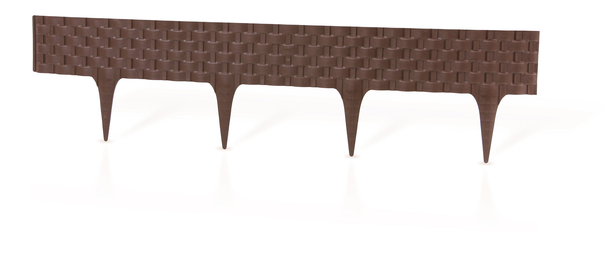 Lawn Edging, Plastic Palisade Rattan Effect, 2.4m, Brown - Best4Trade-Retail Garden tools & Accesories
