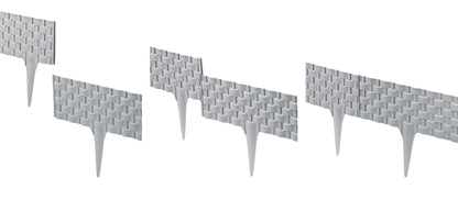 Lawn Edging, Plastic Palisade Rattan Effect, 2.4m, Black - Best4Trade-Retail Garden tools & Accesories