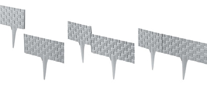 Lawn Edging, Plastic Palisade Rattan Effect, 2.4m, Brown - Best4Trade-Retail Garden tools & Accesories
