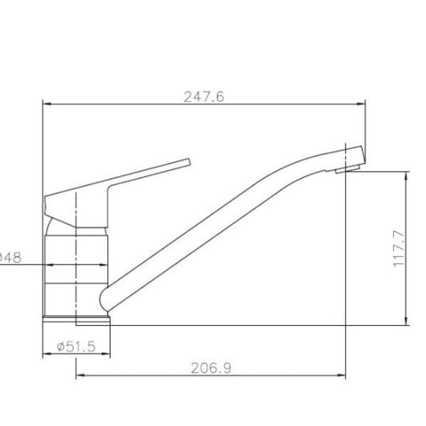 Dania Chrome Kitchen Tap - Reginox