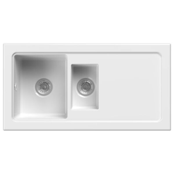 White Ceramic Kitchen Sink 1.5 Bowl - Reginox Kitchen Sink