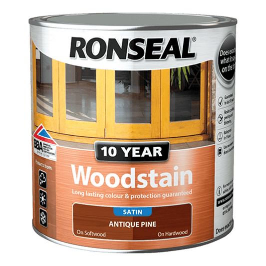 Ronseal 10 Year Woodstain 2.5 Litres - Antique Pine - Ronseal
