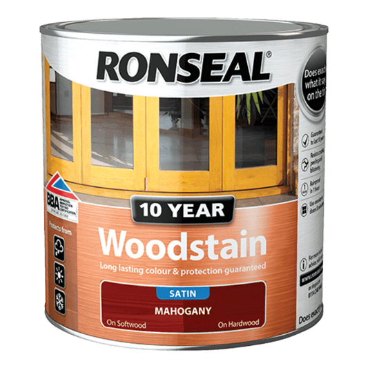 Ronseal 10 Year Woodstain 2.5 Litres - Mahogany - Ronseal