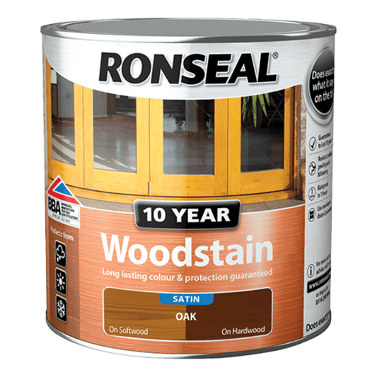 Ronseal 10 Year Woodstain 2.5 Litres - Oak - Ronseal
