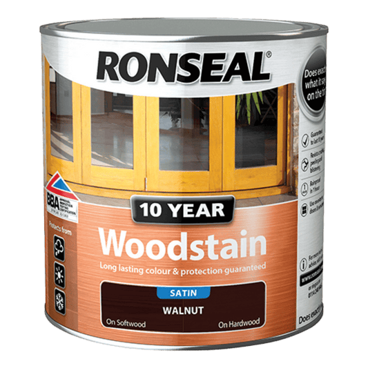 Ronseal 10 Year Woodstain 2.5 Litres - Walnut - Ronseal
