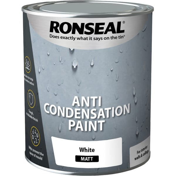 Ronseal Anti Condensation Paint White Matt - 750ml - Ronseal