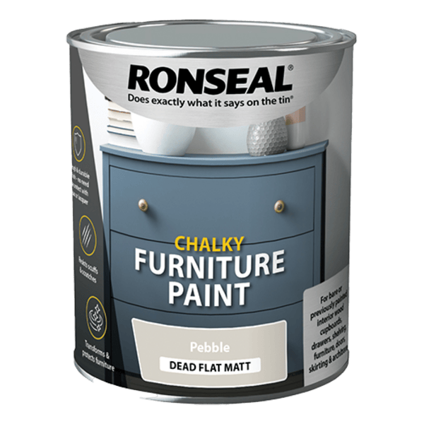 Ronseal Chalky Furniture Paint 750ml - Pebble - Ronseal