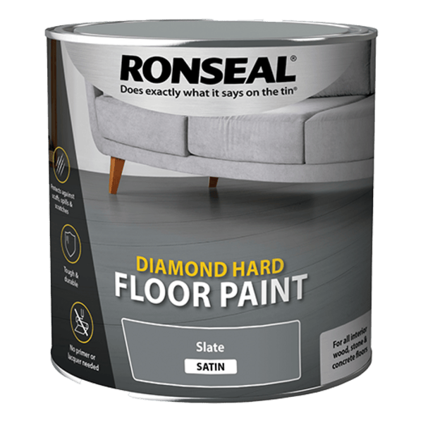 Ronseal Diamond Hard Floor Paint 2.5 Litres - Slate - Ronseal