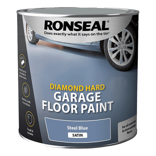 Ronseal Diamond Hard Garage Floor Paint 2.5 Litres - Blue - Ronseal