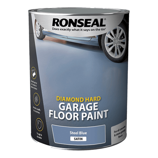 Ronseal Diamond Hard Garage Floor Paint 5 Litres - Blue - Ronseal