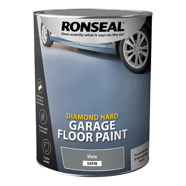 Ronseal Diamond Hard Garage Floor Paint 5 Litres - Slate - Ronseal