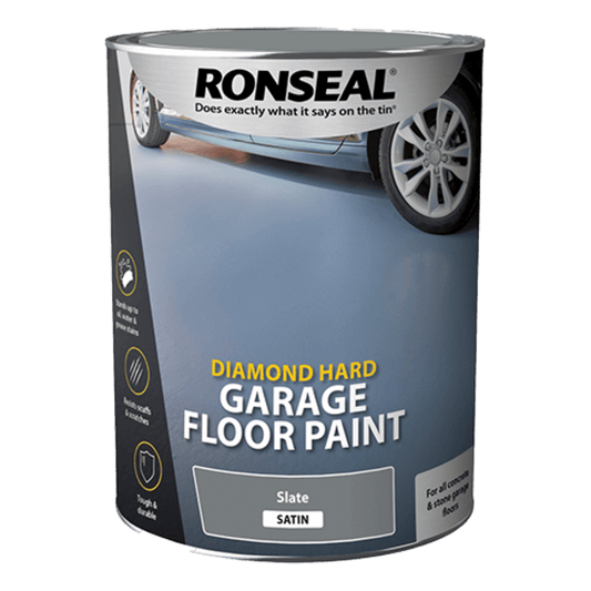 Ronseal Diamond Hard Garage Floor Paint 5 Litres - Slate - Ronseal