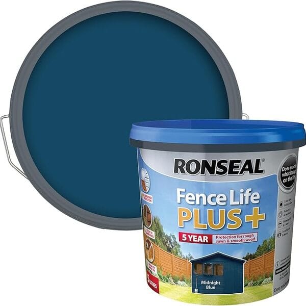 Ronseal Fence Life Plus+ 5 Litres - Mignight Blue - Ronseal