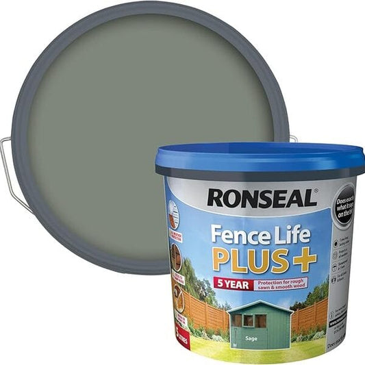 Ronseal Fence Life Plus+ 5 Litres - Sage - Ronseal