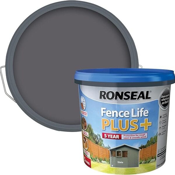 Ronseal Fence Life Plus+ 5 Litres - Slate - Ronseal