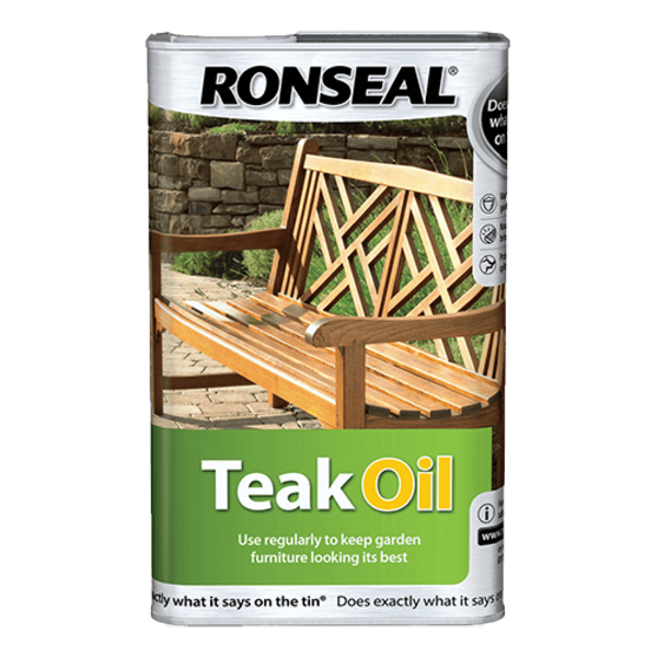 Ronseal Garden Furniture Teak Oil Can - 1 Litre - Ronseal