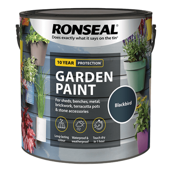 Ronseal Garden Paint 2.5 Litres - Blackbird - Ronseal