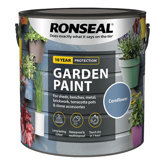 Ronseal Garden Paint 2.5 Litres - Cornflower - Ronseal