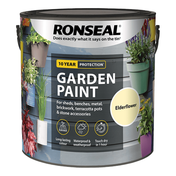 Ronseal Garden Paint 2.5 Litres - Elderflower - Ronseal