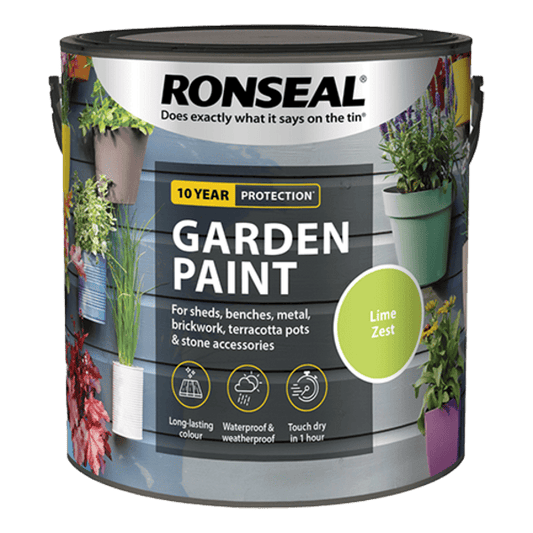 Ronseal Garden Paint 2.5 Litres - Lime Zest - Ronseal