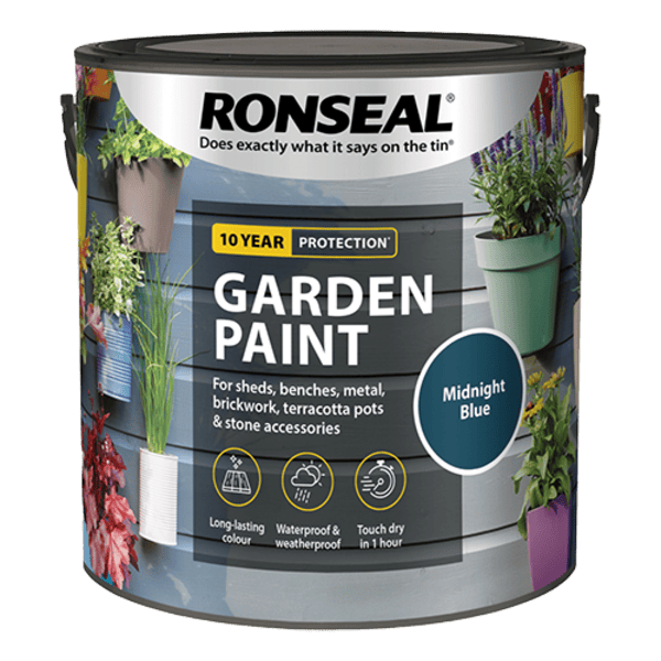 Ronseal Garden Paint 2.5 Litres - Midnight Blue - Ronseal