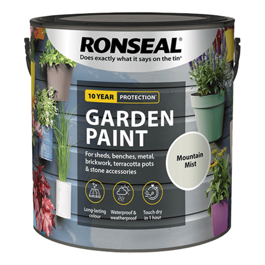 Ronseal Garden Paint 2.5 Litres - Mountain Mist - Ronseal