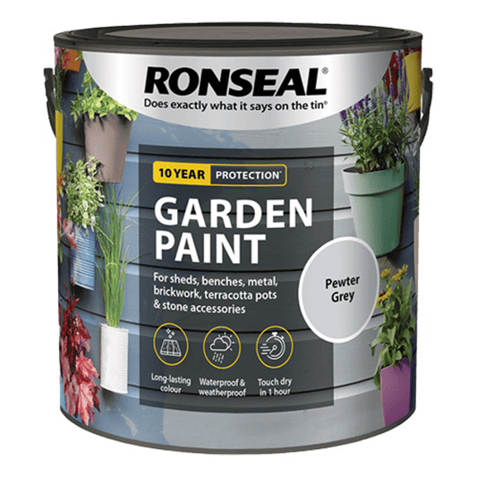 Ronseal Garden Paint 2.5 Litres - Pewter Grey - Ronseal