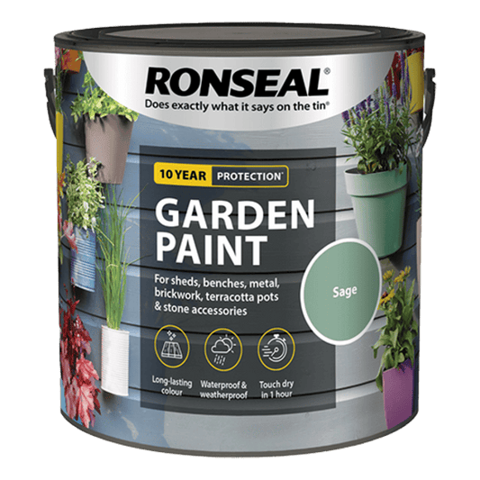 Ronseal Garden Paint 2.5 Litres - Sage - Ronseal