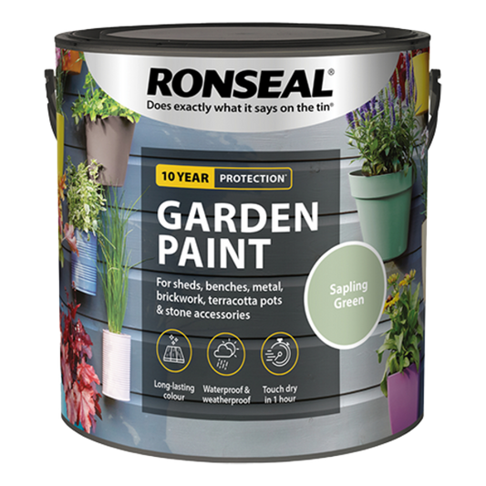 Ronseal Garden Paint 2.5 Litres - Sapling Green - Ronseal
