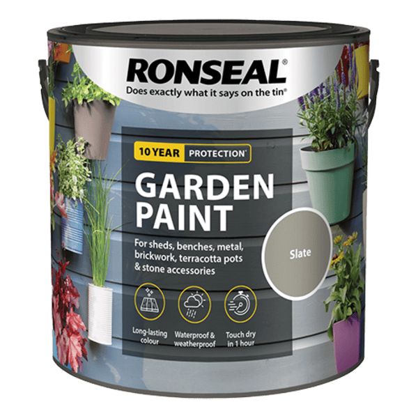 Ronseal Garden Paint 2.5 Litres - Slate - Ronseal