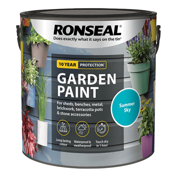 Ronseal Garden Paint 2.5 Litres - Summer Sky - Ronseal