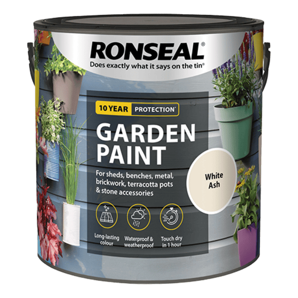 Ronseal Garden Paint 2.5 Litres - White Ash - Ronseal
