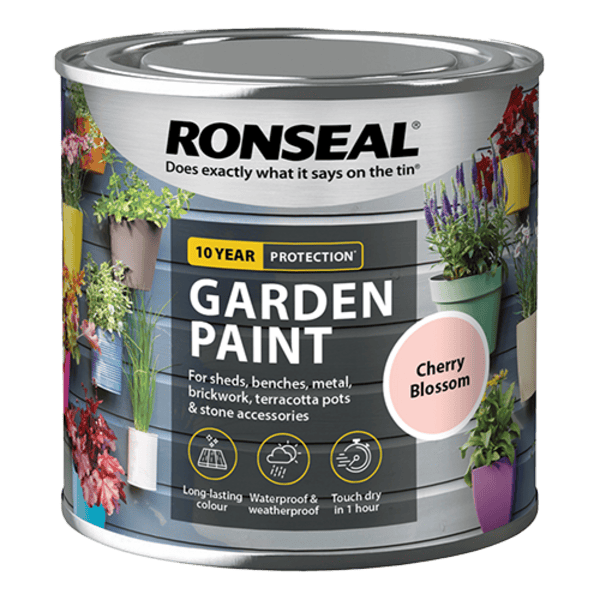 Ronseal Garden Paint 250ml - Cherry Blossom - Ronseal