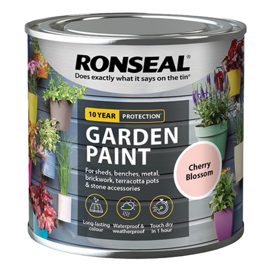Ronseal Garden Paint 250ml - Cherry Blossom - Ronseal