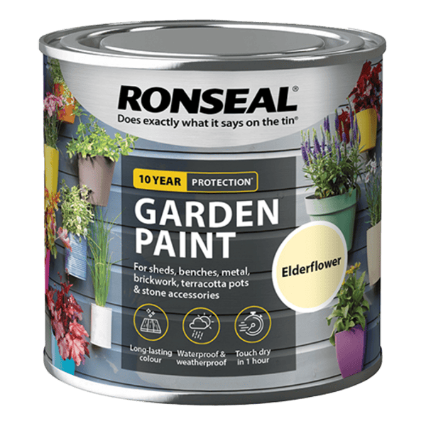 Ronseal Garden Paint 250ml - Elderflower - Ronseal