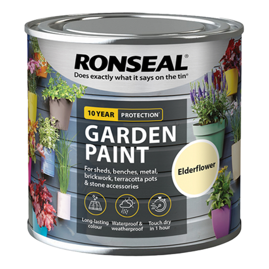 Ronseal Garden Paint 250ml - Elderflower - Ronseal