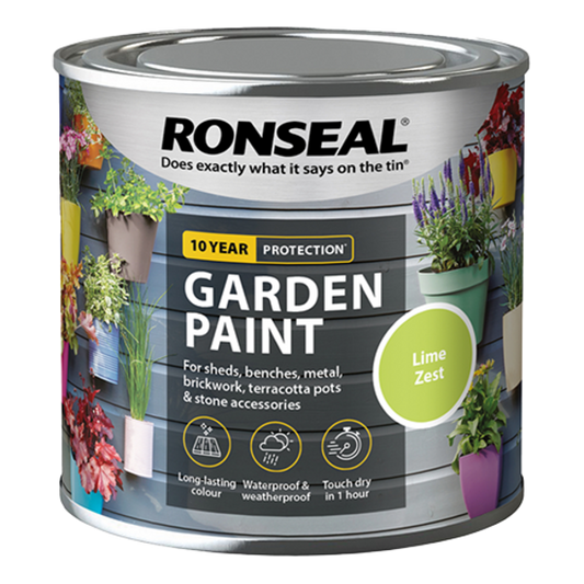 Ronseal Garden Paint 250ml - Lime Zest - Ronseal