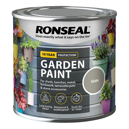 Ronseal Garden Paint 250ml - Slate - Ronseal