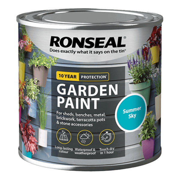 Ronseal Garden Paint 250ml - Summer Sky - Ronseal