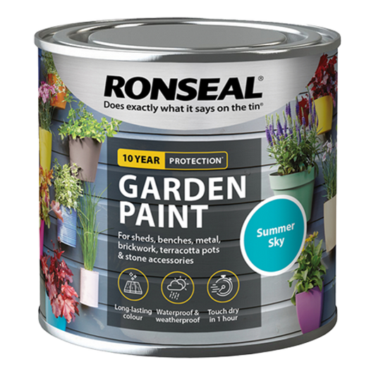 Ronseal Garden Paint 250ml - Summer Sky - Ronseal