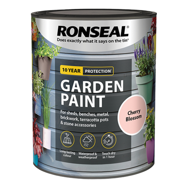Ronseal Garden Paint 750ml - Cherry Blossom - Ronseal